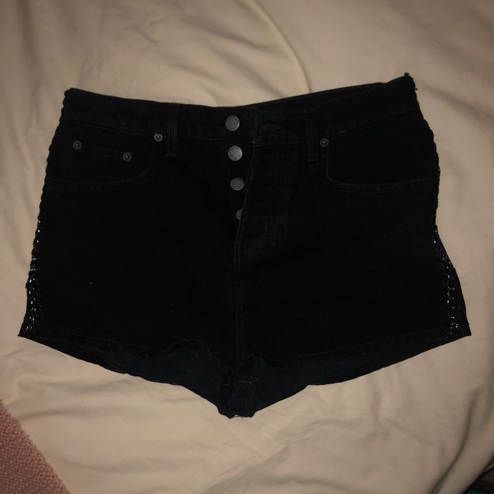 Black Jean Shorts